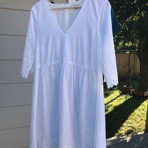 Madewell Eyelet Lattice Dress